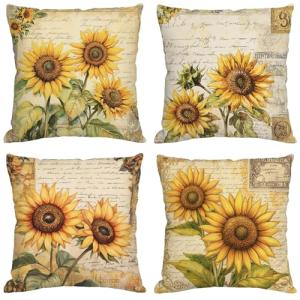 Fundas Cojines 65x65 cm Juego de 4 Beige Cojines Exterior I…