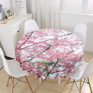Chickwin Estampado Floral 3D Mantel Redondo para Mesa Imper…