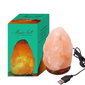 Lámpara de sal del Himalaya USB Rosa multicolor - Magic Sal…