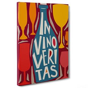 Cuadro sobre lienzo – listo para colgar – en vino Veritas –…