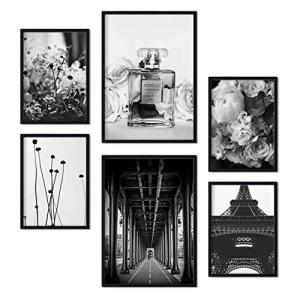 Nacnic - 6 Posters París Blanco y Negro - Impresión Arte Fo…