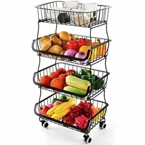 Cesta de frutas de 4 pisos, cestas de verduras para frutas…