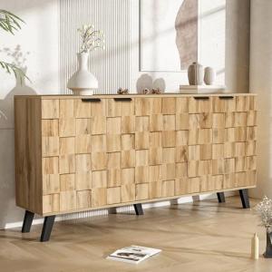 Aparador moderno con 4 puertas, 160,5 x 35,5 x 78 cm, diseñ…