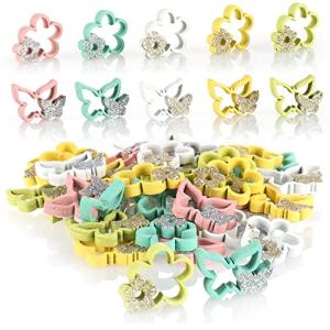 com-four® Juego de 48 Piezas Flor y Mariposa - Decoración d…