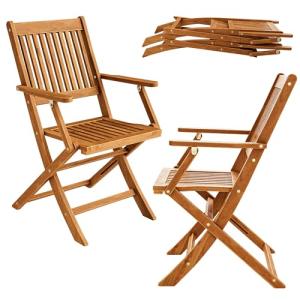 Casaria® Set 2 Sillas de Jardín Sydney Asiento Plegable de…