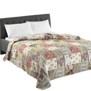 Dakota - Colcha de patchwork para cama de matrimonio (220 x…