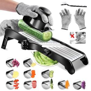 Masthome Mandolina Cocina, Cortador de Verduras Manual con…