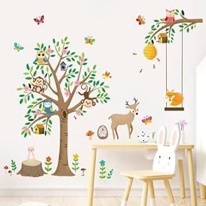decalmile Pegatinas de Pared Animales del Bosque Árbol Vini…