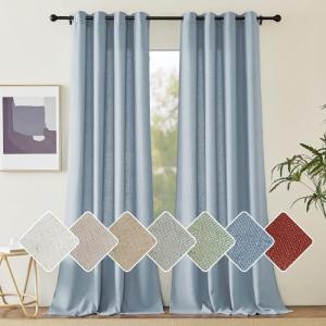 PONY DANCE Cortinas de Lino Cortinas Salon Modernas 2 Pieza…