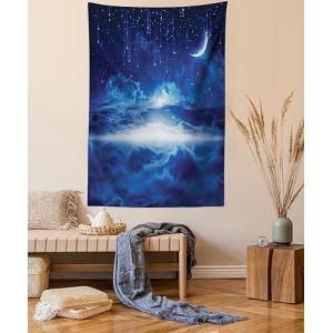 ABAKUHAUS Azul Blanco Tapiz de Pared y Cubrecama Suave, Cie…