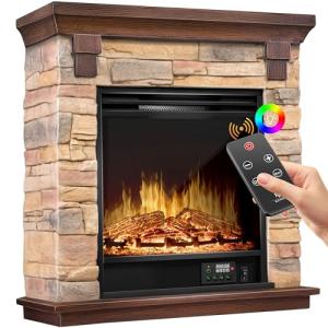 KESSER® Chimenea eléctrica - Chimenea eléctrica con efecto…