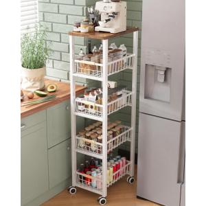 Ornestia Carrito Cocina con Ruedas, Carro de Almacenamiento…