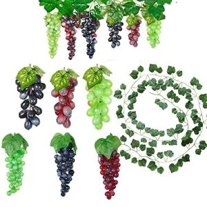 Sonwaha Realista Uvas Artificiales 6 PCS Decoración de Frut…