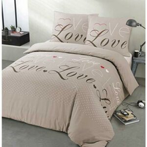 Vision Love - Juego de funda nórdica de 240 x 220 cm con 2…