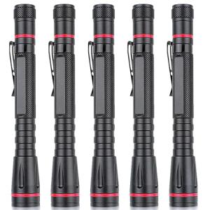 MVIOCS Paquete de 5 bolígrafos de luz LED, mini, impermeabl…