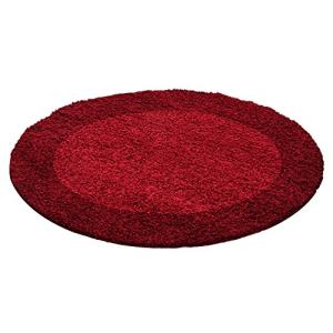HomebyHome Alfombra Salon Peludo de Pelo Largo Rojo 160 cm…