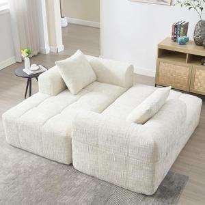 GYNGTLC Cómodo sofá chaise longue, no requiere montaje, sof…