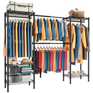 Uptyia Burro ropa retráctil: perchero de metal ajustable de…