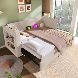 ECLIVON Sofá Cama Extensible 90 x 200 cm, Sofa Cama Nido co…