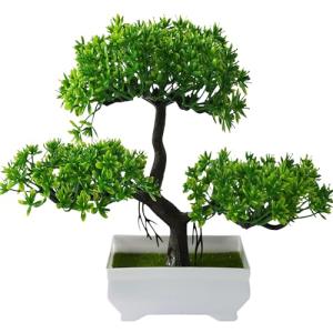 Bonsái Artificial Realista, 18x27 cm, Planta Artificial Dec…