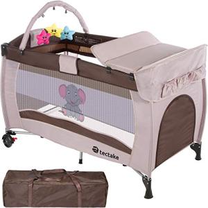 TecTake 800342 Cuna Infantil de Viaje portátil Altura Ajust…