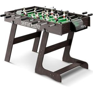 SereneLife futbolín plegable, Tamaño Completo, de 48" con 2…