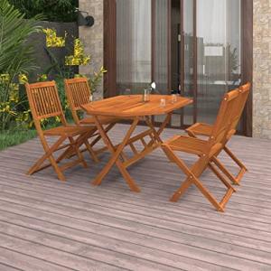 WKIEQACO Home & Garden,Muebles - Juego de comedor de jardín…