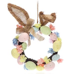 com-four® Corona de Pascua con Huevos de Pascua y Orejas de…