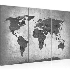 Runa Art Mapa Del Mundo Cuadro Decorativo para Sala XXL Gri…
