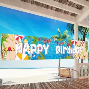 Happy Birthday Decorations, Happy Birthday Banner Pool Part…