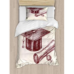 ABAKUHAUS Graduación Funda Nórdica, Tapa de los Estudiantes…