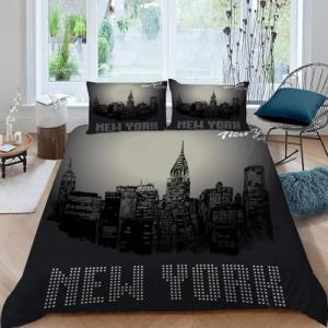 Funda Nordica Cama 80/90 Nueva York, Suave Transpirable Mic…