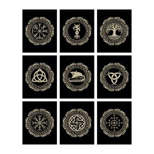 SUPERDANT Póster de vikingos sin marco, diseño de barco vik…