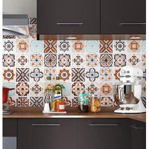 Livelynine Vinilo Pared Cocina Azulejos Rollos de Vinilos P…