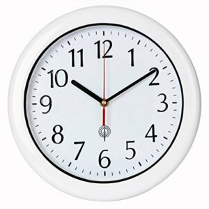 Deuba Reloj de Pared radiocontrolado Impermeable Blanco Ø30…