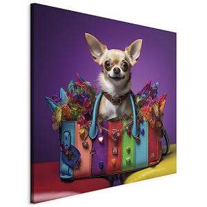 murando Cuadro en Lienzo Perro Gracioso AI 40x40 cm Impriti…