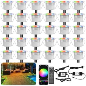 INDARUN WiFi Lámpara de suelo Foco empotrable RGB impermeab…