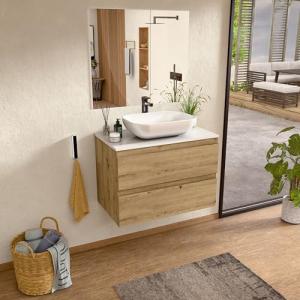BELLOBATH - Mueble Baño Suspendido con Lavabo de Cerámica,…