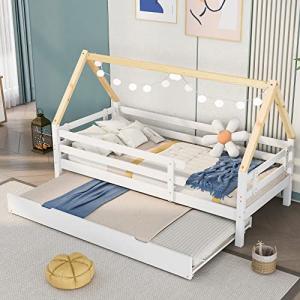 Azkoeesy Cama Infantil 90 x 200 cm, Cama para niños en Form…