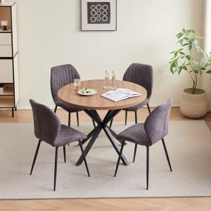 DEYARNA HOME Juego de Mesa de Comedor Redonda de 100 cm con…