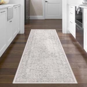 HUGEAR Alfombra Pasillo Larga Gris Alfombras Cocina Lavable…