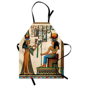 ABAKUHAUS Egipcio Delantal de Cocina, Antiguo Papiro Egipci…