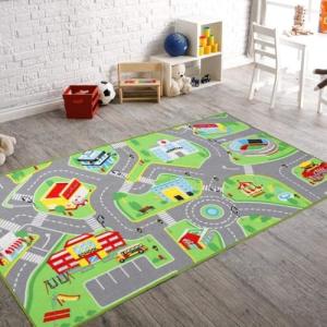 Booooom Jackson Alfombra Infantil Carretera para Coches,Alf…