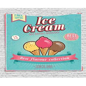 ABAKUHAUS Helado Tapiz de Pared, Palabras Ingredientes, par…