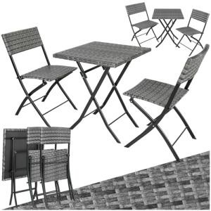 TecTake® Conjunto Jardín Exterior de Ratán y Acero para 2 P…