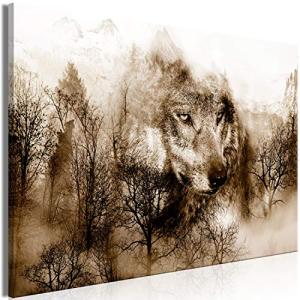 murando Cuadro en Lienzo Lobo 120x80 cm - 1 Parte Impresión…