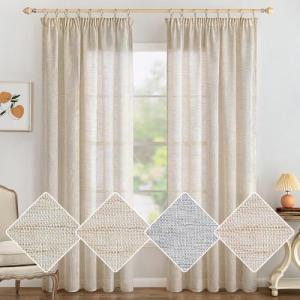 MIULEE Cortinas Salon Lino Visillo Dormitorio Translucidas…