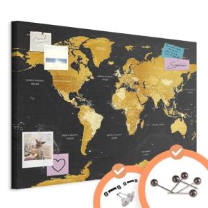 murando - Mapamundi con tablero para clavar chinchetas 120x…