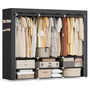 SONGMICS Armario de Ropa, Armario de Tela Portátil, 45 x 18…