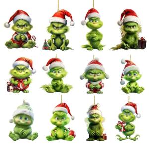 Grin-ch Decoraciones de Navidad, Adorno Colgante para árbol…